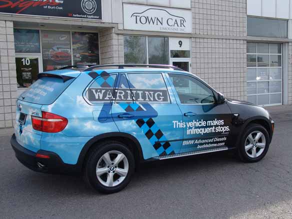 Vehicle wrap completed by Trim-Line of Burloak